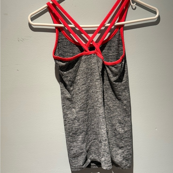 Aerie Gray Tank Top with Red Straps - Picture 3 of 5